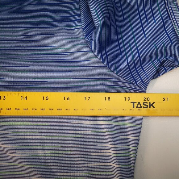 NWT Antigua Blue Green & Purple Striped Ladies Size Large Straight Fit Polo - Picture 11 of 13